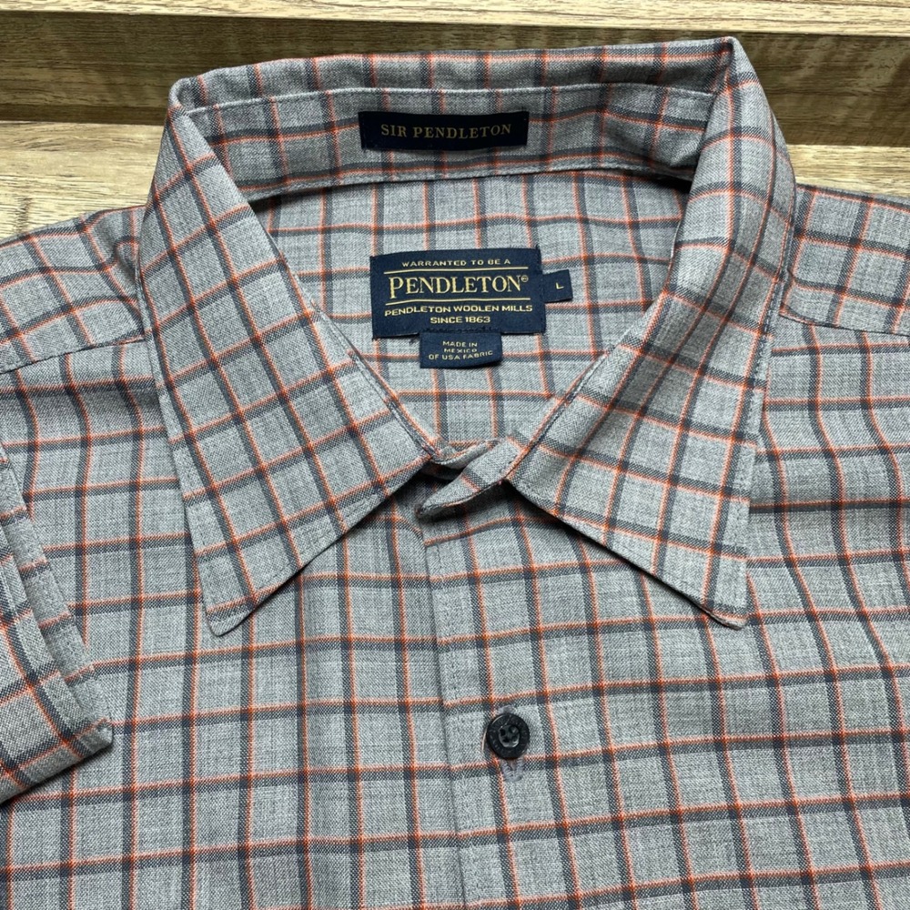 Pendleton Sir Pendleton Wool Windowpane Plaid But… - image 2